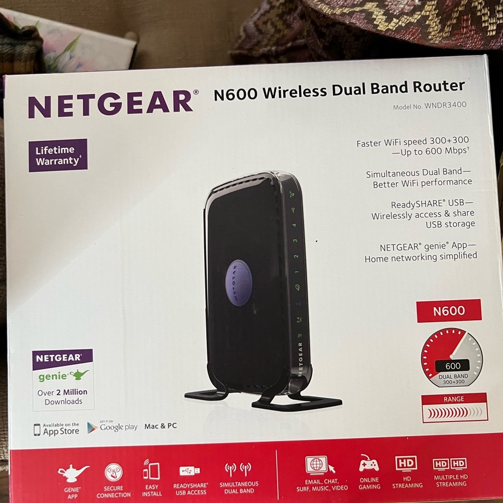 NETGEAR N600 Wireless Router - Black